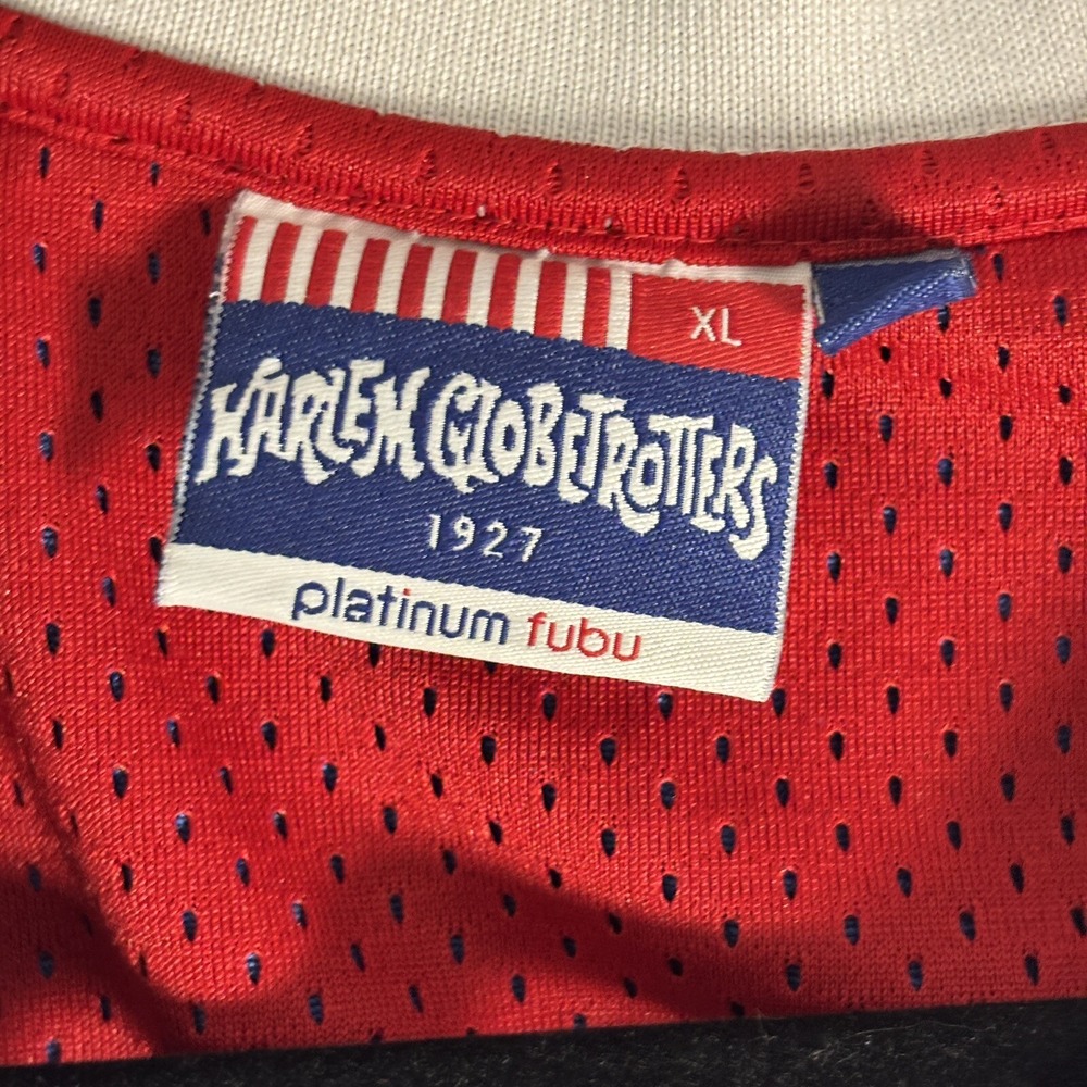 Vintage Platinum Fubu Harlem Globetrotters Meadowlark Lemon 36 Jersey XL Blue - Picture 5 of 11